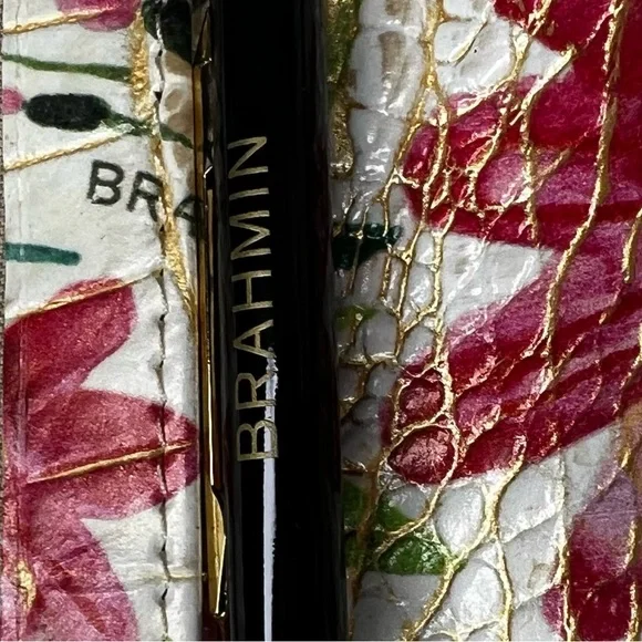 Brahmin soft Checkbook Wallet with Dustbag - Picture 8 of 13